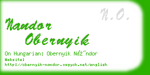 nandor obernyik business card